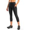 Women’s 4D Padded Bike Pants High Waist Cycling Shorts Bicycle Capris 3/4 Biking Tights with Zipper Pockets(Black)
