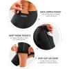 Women’s 4D Padded Bike Pants High Waist Cycling Shorts Bicycle Capris 3/4 Biking Tights with Zipper Pockets(Black/Dark Grey)