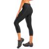 Women’s 4D Padded Bike Pants High Waist Cycling Shorts Bicycle Capris 3/4 Biking Tights with Zipper Pockets(Black/Dark Grey)