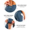 Women’s 4D Padded Bike Pants High Waist Cycling Shorts Bicycle Capris 3/4 Biking Tights with Zipper Pockets(Blue Grey)