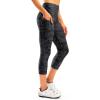 Women’s 4D Padded Bike Pants High Waist Cycling Shorts Bicycle Capris 3/4 Biking Tights with Zipper Pockets(Camoblack)