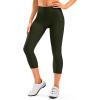 Women’s 4D Padded Bike Pants High Waist Cycling Shorts Bicycle Capris 3/4 Biking Tights with Zipper Pockets(Olive Green)