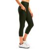 Women’s 4D Padded Bike Pants High Waist Cycling Shorts Bicycle Capris 3/4 Biking Tights with Zipper Pockets(Olive Green)