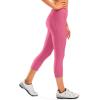 Women’s 4D Padded Bike Pants High Waist Cycling Shorts Bicycle Capris 3/4 Biking Tights with Zipper Pockets(Pink)