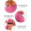 Women’s 4D Padded Bike Pants High Waist Cycling Shorts Bicycle Capris 3/4 Biking Tights with Zipper Pockets(Pink)