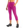 Women’s 4D Padded Bike Pants High Waist Cycling Shorts Bicycle Capris 3/4 Biking Tights with Zipper Pockets(Rosy)