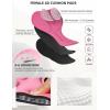 Women’s 4D Padded Bike Pants High Waist Cycling Shorts Bicycle Capris 3/4 Biking Tights with Zipper Pockets(Rosy)
