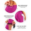 Women’s 4D Padded Bike Pants High Waist Cycling Shorts Bicycle Capris 3/4 Biking Tights with Zipper Pockets(Rosy)