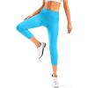 Women’s 4D Padded Bike Pants High Waist Cycling Shorts Bicycle Capris 3/4 Biking Tights with Zipper Pockets(Skyblue)