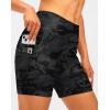 Women’s 4D Padded Bike Shorts 5″/7″ Riding Underwear Cycling Bicycle Road Biking Cycle Shorts for Women Zipper Pockets(Camo Black)