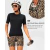 Women’s 4D Padded Bike Shorts 5″/7″ Riding Underwear Cycling Bicycle Road Biking Cycle Shorts for Women Zipper Pockets(Leopard)