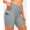 Women’s 4D Padded Bike Shorts 5″/7″ Riding Underwear Cycling Bicycle Road Biking Cycle Shorts for Women Zipper Pockets(Light Grey)