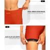 Women’s 4D Padded Bike Shorts 5″/7″ Riding Underwear Cycling Bicycle Road Biking Cycle Shorts for Women Zipper Pockets(Orange)