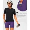 Women’s 4D Padded Bike Shorts 5″/7″ Riding Underwear Cycling Bicycle Road Biking Cycle Shorts for Women Zipper Pockets(Purple)
