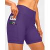 Women’s 4D Padded Bike Shorts 5″/7″ Riding Underwear Cycling Bicycle Road Biking Cycle Shorts for Women Zipper Pockets(Purple)