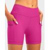 Women’s 4D Padded Bike Shorts 5″/7″ Riding Underwear Cycling Bicycle Road Biking Cycle Shorts for Women Zipper Pockets(Rosy)