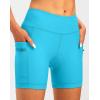 Women’s 4D Padded Bike Shorts 5″/7″ Riding Underwear Cycling Bicycle Road Biking Cycle Shorts for Women Zipper Pockets(Sky Blue)