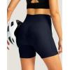 Women’s Bike Shorts 4D Padded Cycling Shorts Crossover Waist Biking Shorts with Pockets Bicycle Riding(Navy)