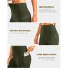 Women’s High Waisted Biker Shorts 8″ Running Workout Tummy Control Bike Spandex Shorts for Women Zipper Pockets(Army Green)