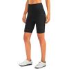 Women’s High Waisted Biker Shorts 8″ Running Workout Tummy Control Bike Spandex Shorts for Women Zipper Pockets(Black)