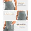 Women’s High Waisted Biker Shorts 8″ Running Workout Tummy Control Bike Spandex Shorts for Women Zipper Pockets(Bright Grey)