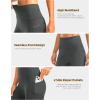 Women’s High Waisted Biker Shorts 8″ Running Workout Tummy Control Bike Spandex Shorts for Women Zipper Pockets(Dark Grey)