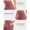 Women’s High Waisted Biker Shorts 8″ Running Workout Tummy Control Bike Spandex Shorts for Women Zipper Pockets(Dark Pink)