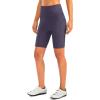 Women’s High Waisted Biker Shorts 8″ Running Workout Tummy Control Bike Spandex Shorts for Women Zipper Pockets(Dusty Purple)