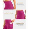 Women’s High Waisted Biker Shorts 8″ Running Workout Tummy Control Bike Spandex Shorts for Women Zipper Pockets(Rose)