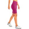 Women’s High Waisted Biker Shorts 8″ Running Workout Tummy Control Bike Spandex Shorts for Women Zipper Pockets(Rose)