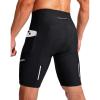 Bikewa Men’s Bike Shorts 3D Padded Cycling Road Biking Mountain Riding Biker Bicycle UPF 50+ Cycle Shorts Zipper Pockets(Black)