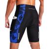 Bikewa Men’s Bike Shorts 3D Padded Cycling Road Biking Mountain Riding Biker Bicycle UPF 50+ Cycle Shorts Zipper Pockets(Black/Blue Arrow)