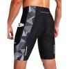 Bikewa Men’s Bike Shorts 3D Padded Cycling Road Biking Mountain Riding Biker Bicycle UPF 50+ Cycle Shorts Zipper Pockets(Black/Dark Gray Triangle)