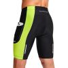 Bikewa Men’s Bike Shorts 3D Padded Cycling Road Biking Mountain Riding Biker Bicycle UPF 50+ Cycle Shorts Zipper Pockets(Black/Green)