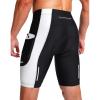Bikewa Men’s Bike Shorts 3D Padded Cycling Road Biking Mountain Riding Biker Bicycle UPF 50+ Cycle Shorts Zipper Pockets(Black/White)