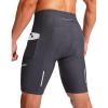 Bikewa Men’s Bike Shorts 3D Padded Cycling Road Biking Mountain Riding Biker Bicycle UPF 50+ Cycle Shorts Zipper Pockets(Dark Grey)