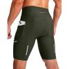 Bikewa Men’s Bike Shorts 3D Padded Cycling Road Biking Mountain Riding Biker Bicycle UPF 50+ Cycle Shorts Zipper Pockets(Olive Green)