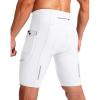 Bikewa Men’s Bike Shorts 3D Padded Cycling Road Biking Mountain Riding Biker Bicycle UPF 50+ Cycle Shorts Zipper Pockets(White)