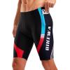 Bikewa Men’s Bike Shorts 4D Padded Biking Road Cycling Bicycle Pants Biker Shorts for Men Zipper Pockets(1_ Black/Red/Sky Blue)
