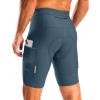 Bikewa Men’s Bike Shorts 4D Padded Cycling Shorts for Men Road Riding Biking Bicycle Zipper Pockets(Blue Grey)
