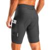 Bikewa Men’s Bike Shorts 4D Padded Cycling Shorts for Men Road Riding Biking Bicycle Zipper Pockets(Dark Grey)