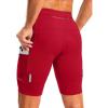 Bikewa Men’s Bike Shorts 4D Padded Cycling Shorts for Men Road Riding Biking Bicycle Zipper Pockets(Red)