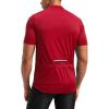 Bikewa Men’s Cycling Jersey Moisture Wicking Short Sleeve UPF Half Zip Bike Road Riding Biking Shirts for Men Zipper Pockets(Dark Red)