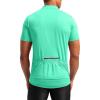 Bikewa Men’s Cycling Jersey Moisture Wicking Short Sleeve UPF Half Zip Bike Road Riding Biking Shirts for Men Zipper Pockets(Mint Green)