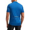Bikewa Men’s Cycling Jersey Moisture Wicking Short Sleeve UPF Half Zip Bike Road Riding Biking Shirts for Men Zipper Pockets(Royal Blue)