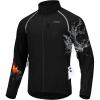 Bikewa Men’s Winter Cycling Jackets Thermal Warm Water Resistant Bike Running Windproof Jacket(Black)