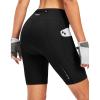Bikewa Women’s 4D Padded Bike Shorts Cycling Riding Road Biking Bicycle Cycle Shorts for Women Zipper Pockets(Black)
