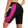 Bikewa Women’s 4D Padded Bike Shorts Cycling Riding Road Biking Bicycle Cycle Shorts for Women Zipper Pockets(Black/Rosy)