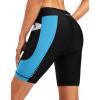 Bikewa Women’s 4D Padded Bike Shorts Cycling Riding Road Biking Bicycle Cycle Shorts for Women Zipper Pockets(Black/Sky Blue)