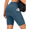 Bikewa Women’s 4D Padded Bike Shorts Cycling Riding Road Biking Bicycle Cycle Shorts for Women Zipper Pockets(Blue Grey)